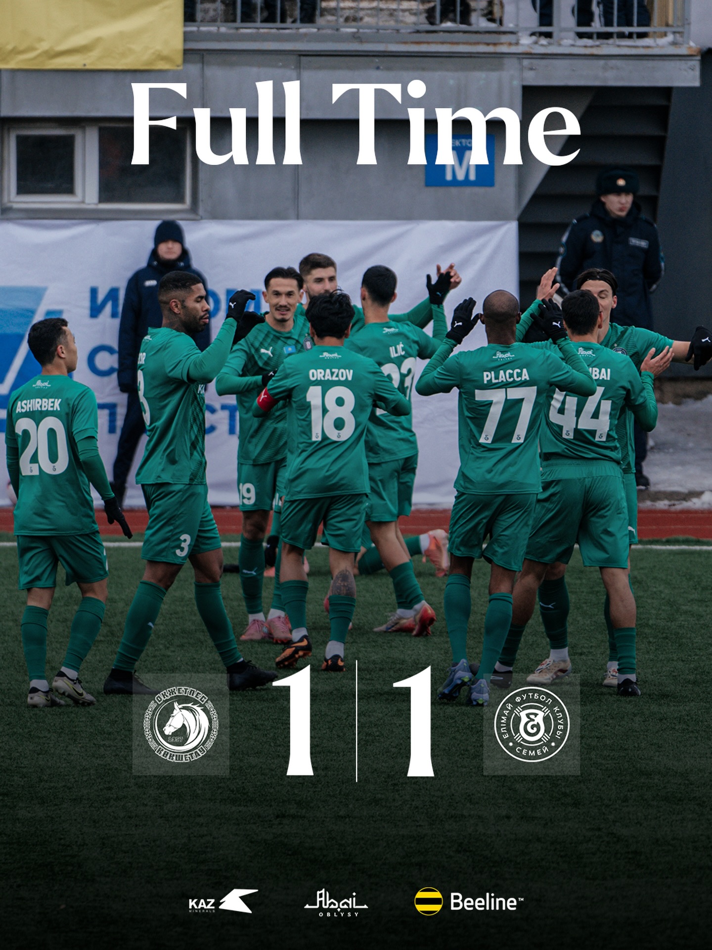 🏟️Сырт алаңда тең нәтижемен тарқастық!

@fc_elimai