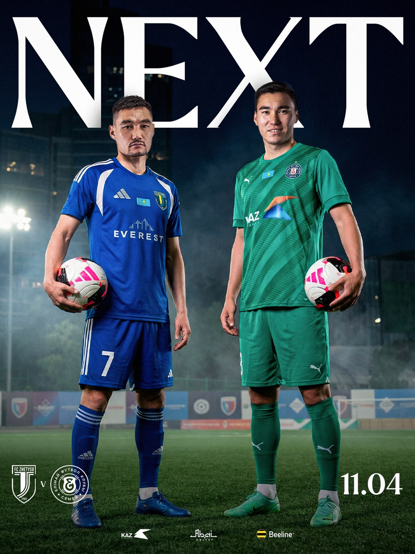 Next match
«Жетісу» - «Елімай»
🏆Қазақстан премьер лигасының 5-ші туры
🗓️11.04.2026
⌛16:00
📺KFF league YouTube channel
🏟️ Хан-Тенгри стадионы
🎫 Билеттер 1000тг
Ticketon сайтында сатылымда!
Семейліктердің секторы - «F, G»
📣Семейліктер жиналайық!
@fc_elimai